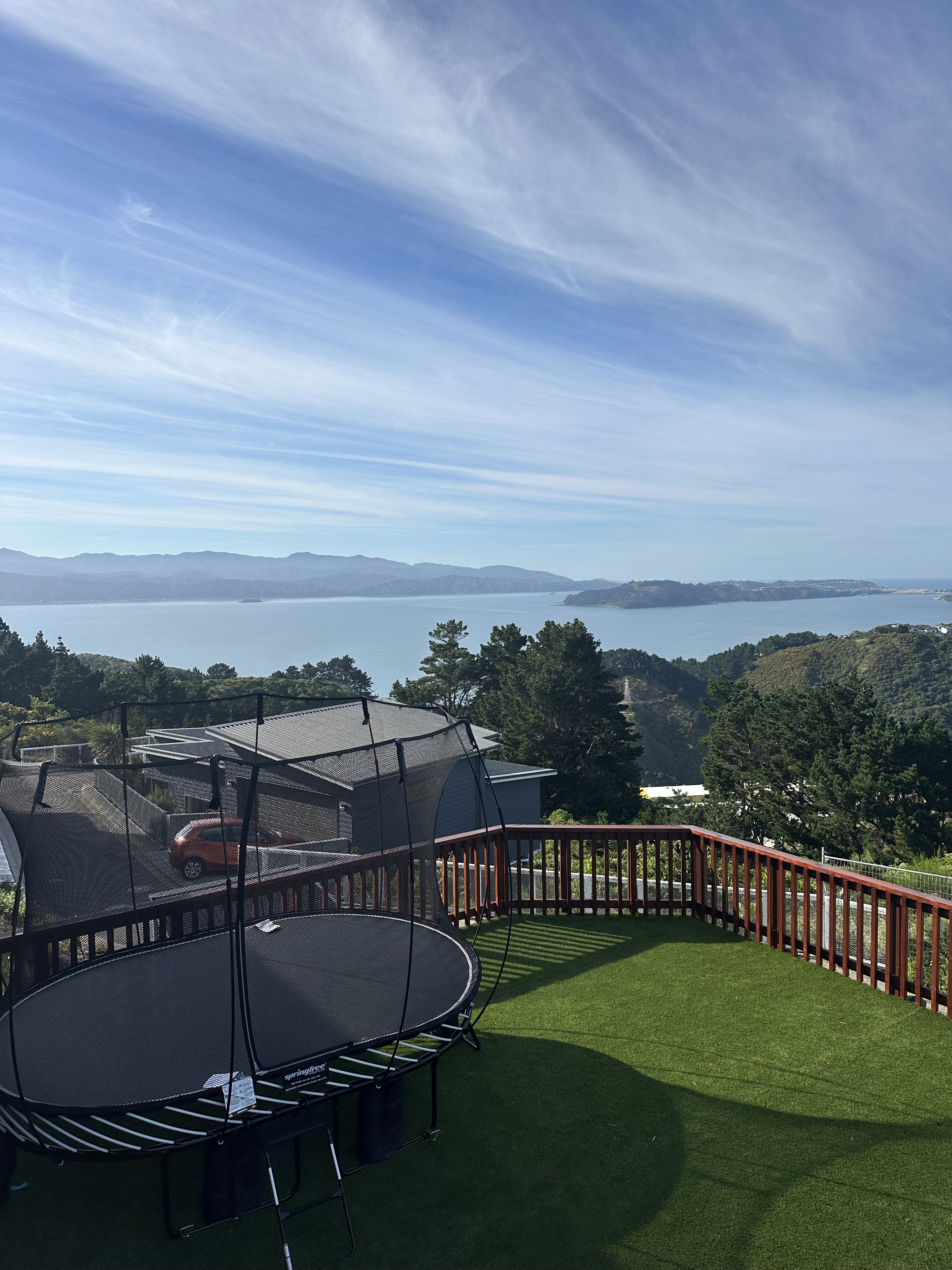 Large view of the coastal deck and planting