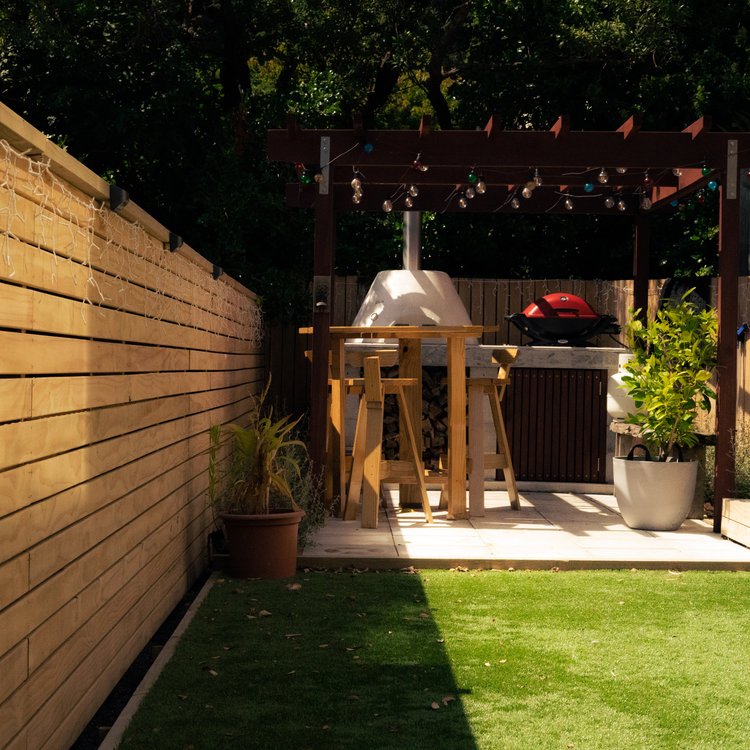 Cozy garden seating nook