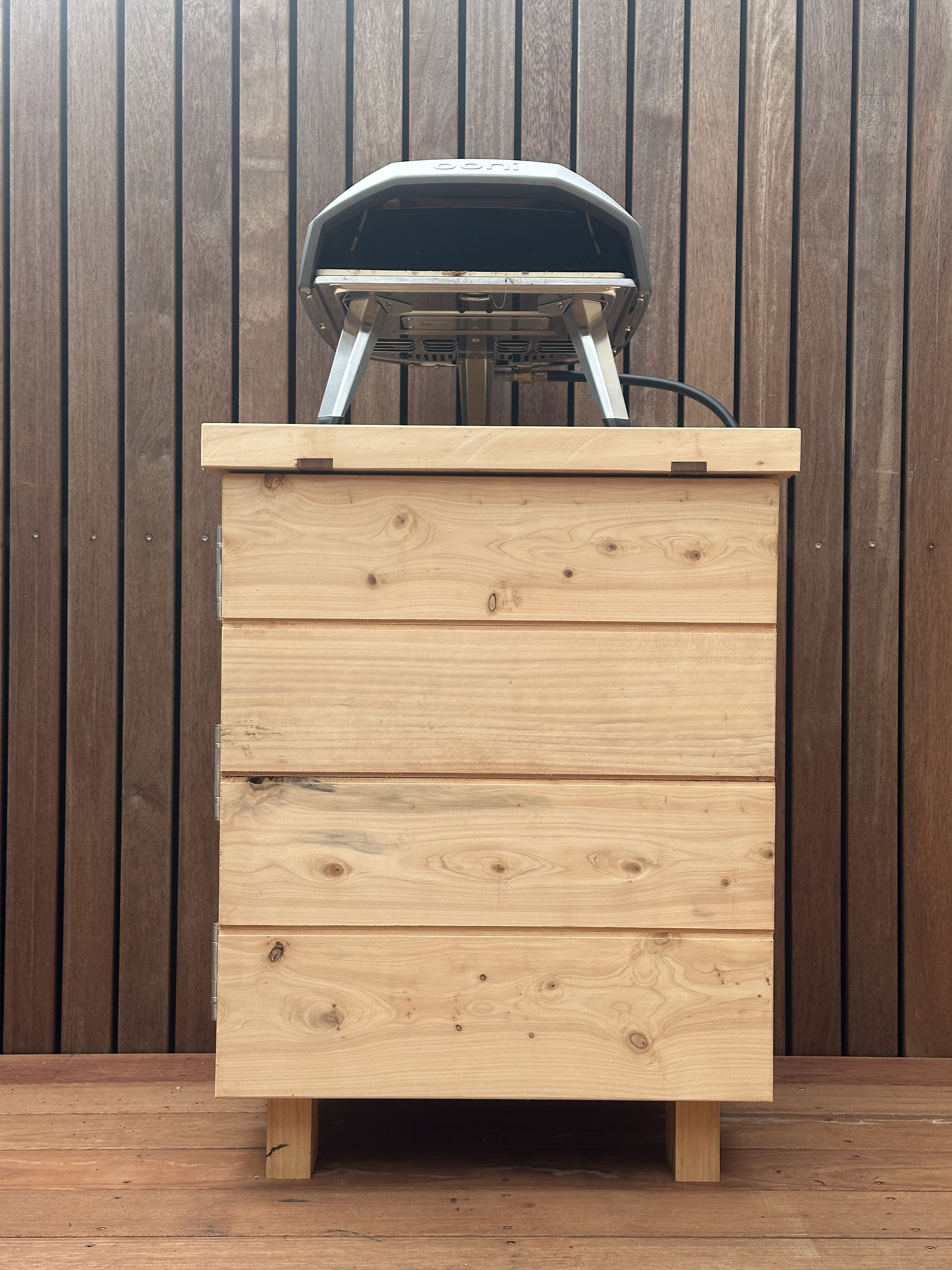 Overhead view of the stone pathway