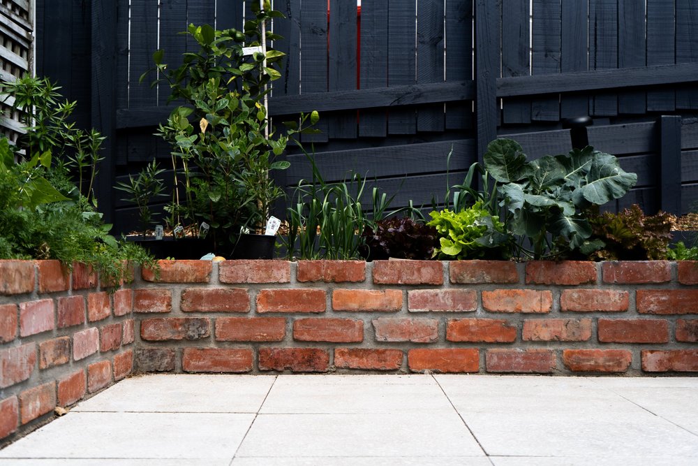 Detail of a modern bench in the outdoor space
